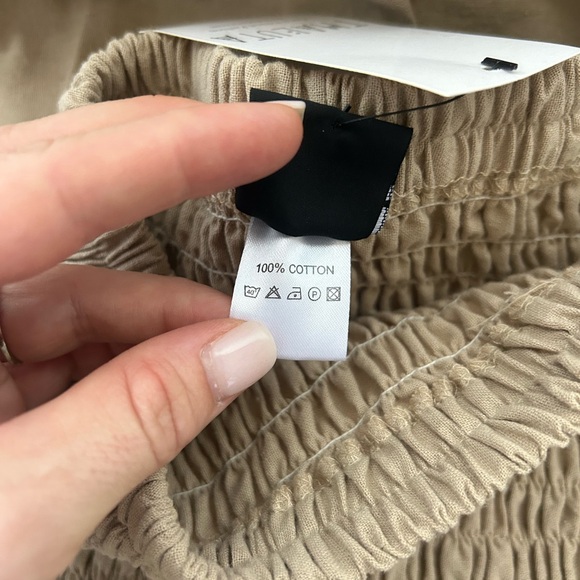 Thaluta 100% Organic Cotton Boho Festival Maxi Skirt or Dress Keela Beige OS - Picture 9 of 11